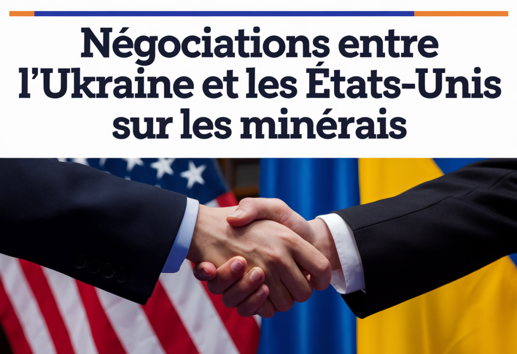 Responsables ukrainiens et américains se rencontrant autour d’une table pour discuter d’un accord sur les minerais stratégiques