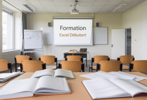 Formation Excel débutant sur ordinateur avec tableur Microsoft Excel