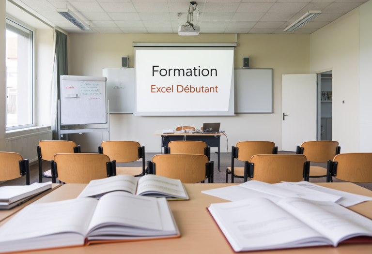 Formation Excel débutant sur ordinateur avec tableur Microsoft Excel