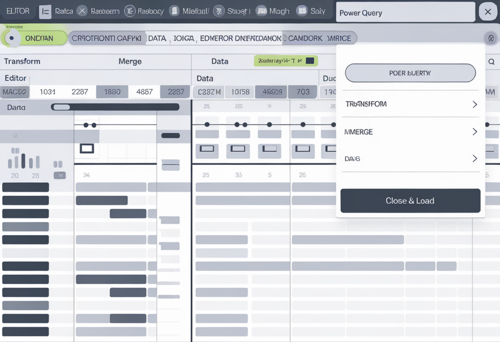 Interface de Power Query dans Microsoft Excel montrant la transformation et le nettoyage de données